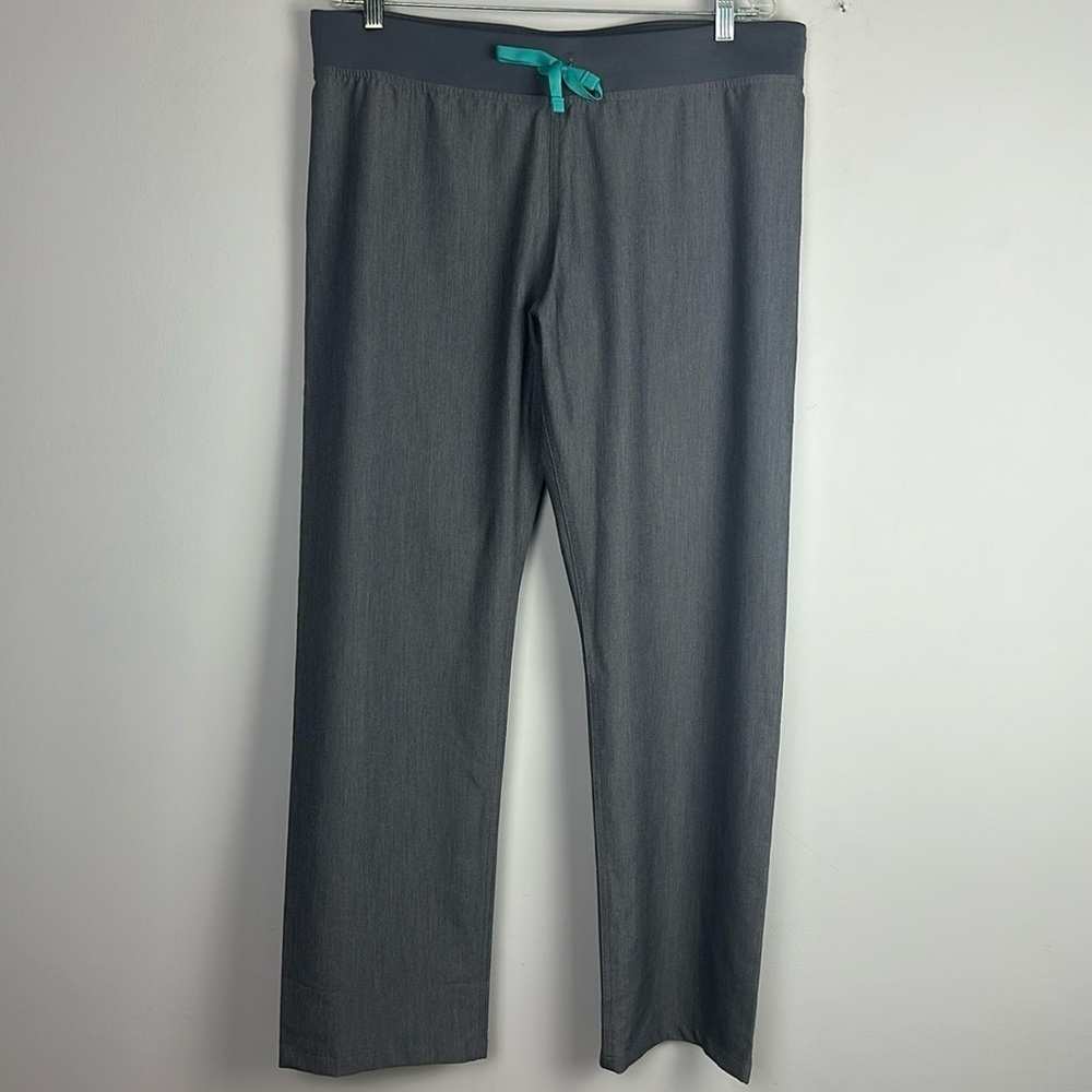 Figs Livingston Straight Leg Pants Yoga Waistband PO1801 Large Medical Scrub